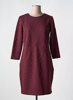 Robe courte manches 3/4 manches 3/4 violet CONCEPT K femme