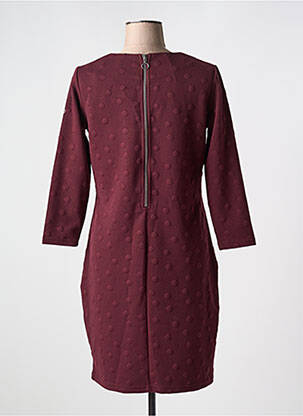 Robe courte manches 3/4 manches 3/4 violet CONCEPT K femme