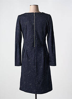 Robe mi-longue imprimé fantaisie manches longues bleu CONCEPT K femme