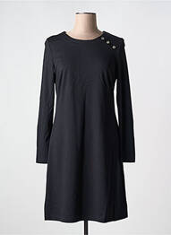 Robe mi-longue manches longues manches longues noir SENORETTA femme