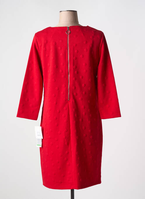 Robe courte manches 3/4 manches 3/4 rouge CONCEPT K femme