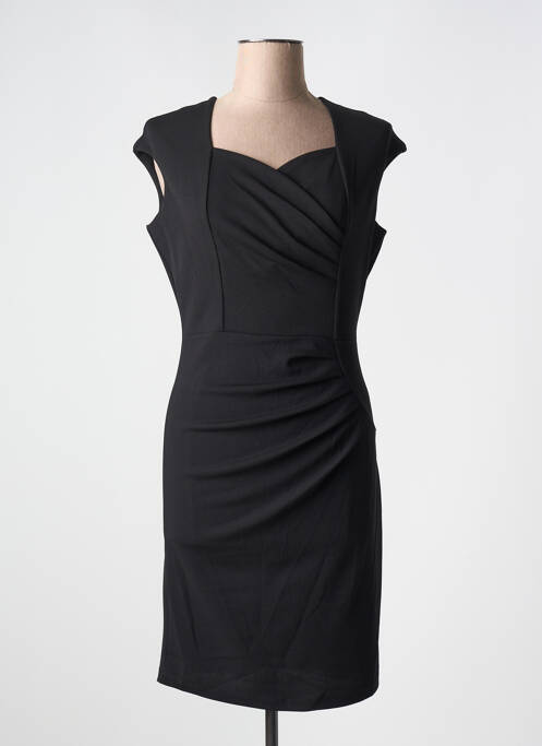 Robe courte noir COULEURS DU TEMPS pour femme
