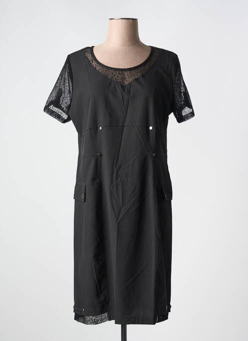 Robe mi-longue noir GRIFFON pour femme