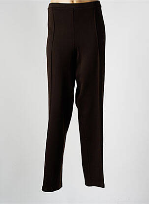 Legging stretch taille normale marron GUY DUBOUIS femme