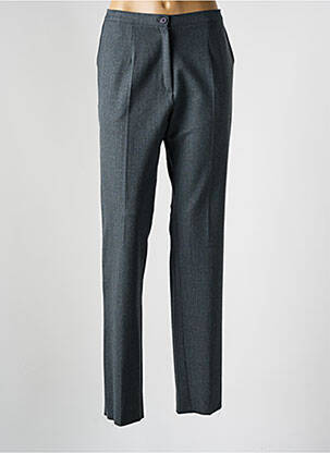 Pantalon droit taille à pinces taille haute gris GRIFFON femme