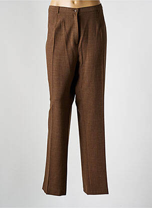 Pantalon droit taille élastique taille normale marron GUY DUBOUIS femme