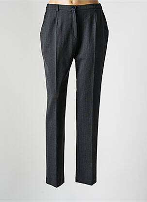 Pantalon droit taille à pinces taille haute gris GUY DUBOUIS femme