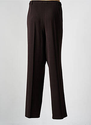 Pantalon droit tissage crêpe taille normale marron GUY DUBOUIS femme