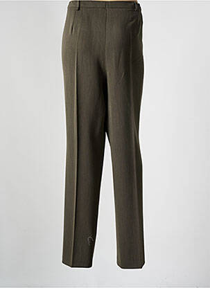 Pantalon droit fermeture zippée sous rabat boutonné taille normale vert GUY DUBOUIS femme