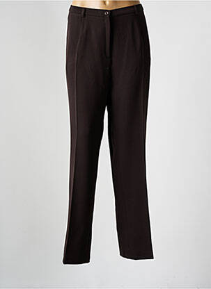 Pantalon droit taille élastique taille normale marron GUY DUBOUIS femme