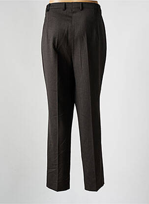 Pantalon droit taille à pinces taille haute marron RICHY femme