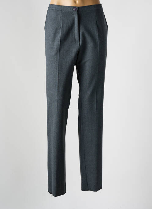 Pantalon droit taille à pinces taille haute gris GRIFFON femme