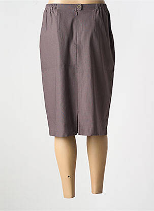 Jupe mi-longue coupe droite gris GRIFFON femme