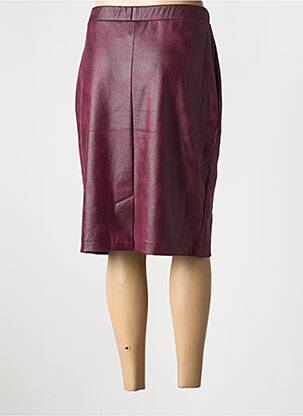 Jupe mi-longue coupe droite violet GRIFFON femme