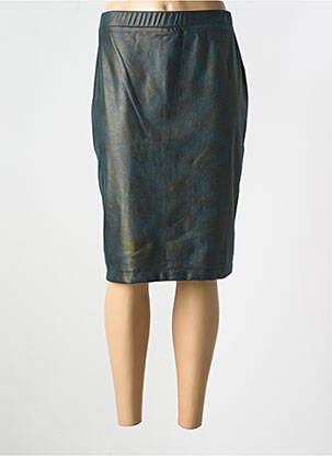 Jupe mi-longue coupe droite vert GRIFFON femme