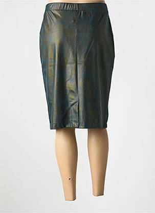 Jupe mi-longue coupe droite vert GRIFFON femme
