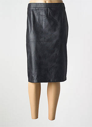 Jupe mi-longue coupe droite noir GRIFFON femme