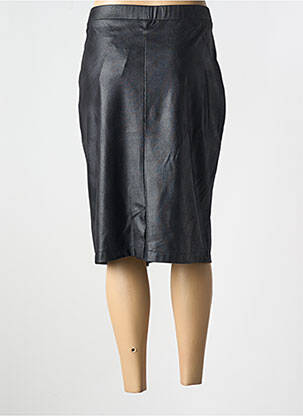 Jupe mi-longue coupe droite noir GRIFFON femme