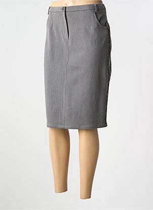 Jupe mi-longue coupe droite gris MERI & ESCA femme