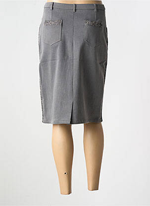 Jupe mi-longue coupe droite gris MERI & ESCA femme