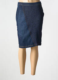 Jupe mi-longue coupe droite bleu MERI & ESCA femme