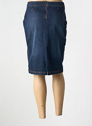 Jupe mi-longue coupe droite bleu MERI & ESCA femme
