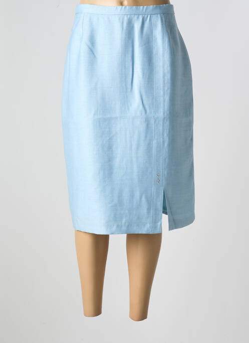 Jupe mi-longue bleu GUY DUBOUIS pour femme
