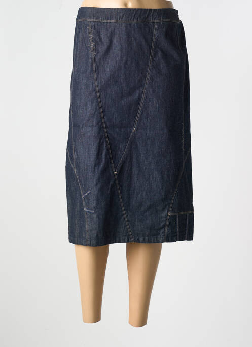 Jupe mi-longue bleu GUY DUBOUIS pour femme
