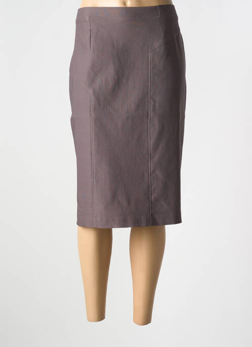 Jupe mi-longue gris GRIFFON pour femme