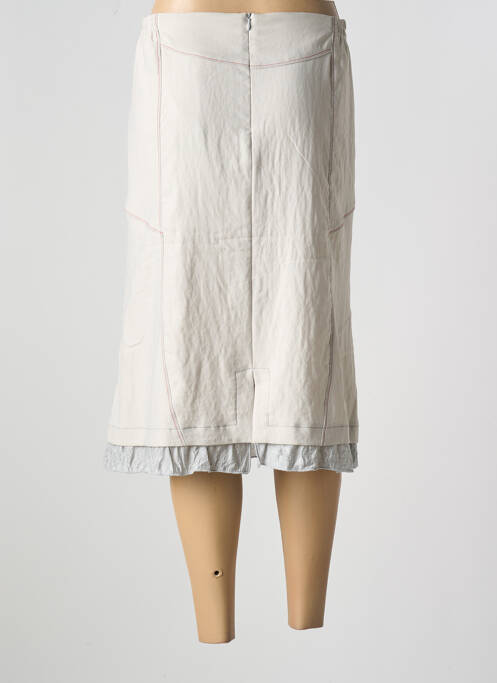 Jupe mi-longue gris GUY DUBOUIS pour femme