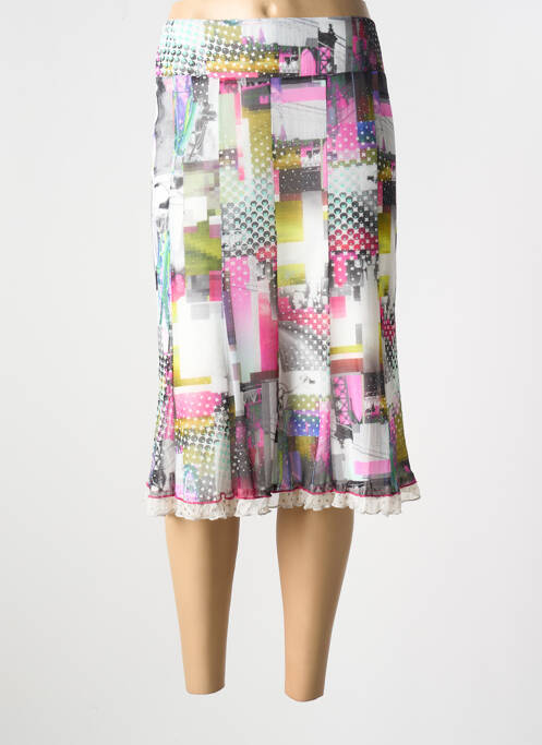 Jupe mi-longue gris GUY DUBOUIS pour femme