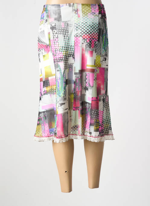 Jupe mi-longue gris GUY DUBOUIS pour femme