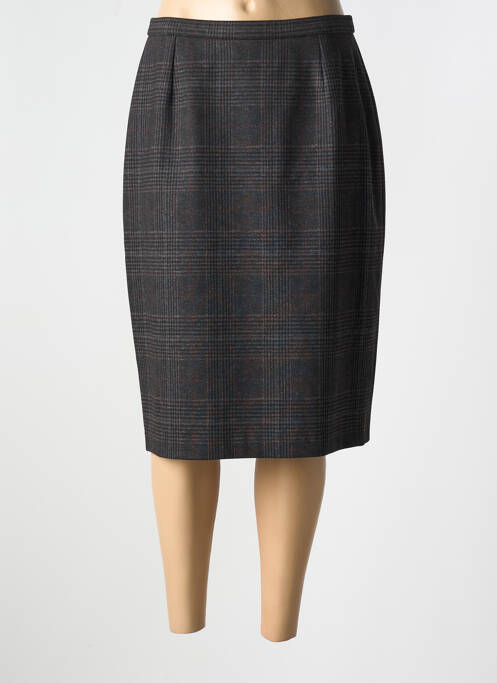 Jupe mi-longue gris GUY DUBOUIS pour femme