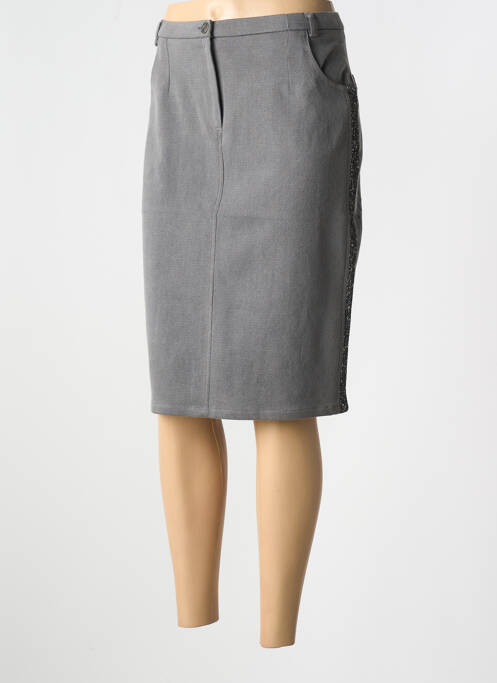 Jupe mi-longue gris MERI & ESCA pour femme