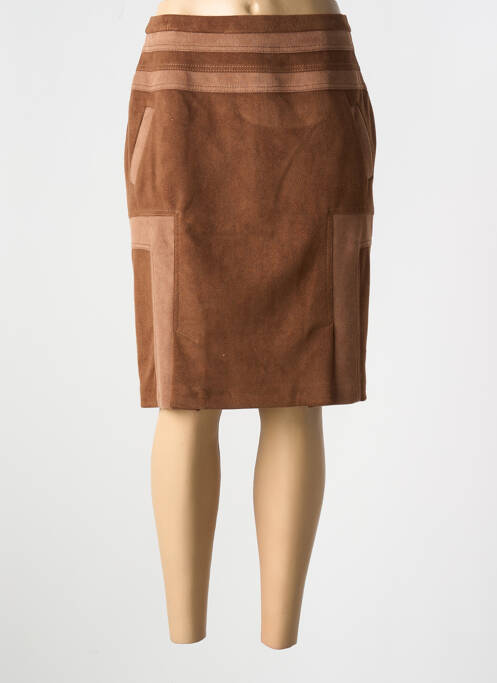Jupe mi-longue marron MERI & ESCA pour femme