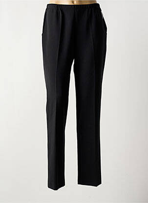 Pantalon droit tissage crêpe taille normale noir GUY DUBOUIS femme