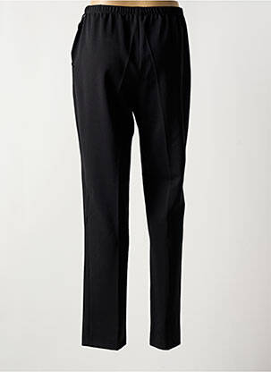 Pantalon droit tissage crêpe taille normale noir GUY DUBOUIS femme