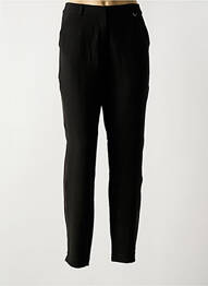Pantalon chino broderie galons latéraux taille normale noir THALASSA femme
