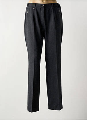 Pantalon droit taille à pinces taille haute gris RICHY femme