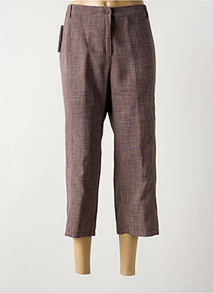 Pantacourt coupe droite taille normale marron GUY DUBOUIS femme
