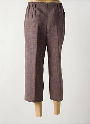 Pantacourt coupe droite taille normale marron GUY DUBOUIS femme