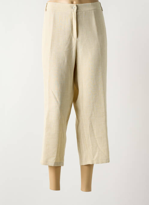 Pantacourt coupe droite taille normale beige GUY DUBOUIS femme