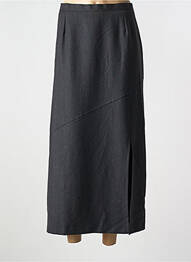 Jupe longue fermeture zippée au dos gris FRANCOISE DE FRANCE femme