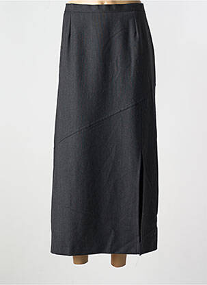 Jupe longue fermeture zippée au dos gris FRANCOISE DE FRANCE femme