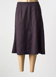 Jupe mi-longue coupe droite violet GRIFFON femme
