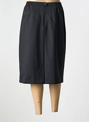 Jupe mi-longue coupe droite noir GRIFFON femme