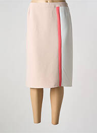 Jupe mi-longue coupe droite beige GUY DUBOUIS femme