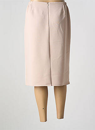 Jupe mi-longue coupe droite beige GUY DUBOUIS femme