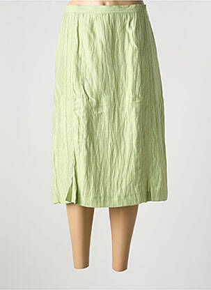 Jupe mi-longue coupe droite vert FRANCOISE F femme