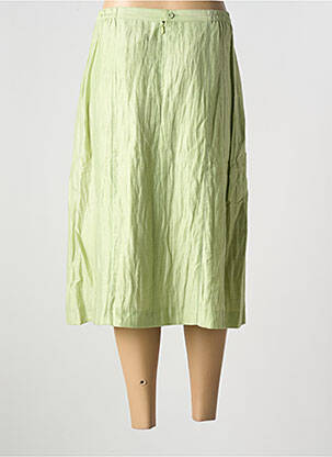 Jupe mi-longue coupe droite vert FRANCOISE F femme